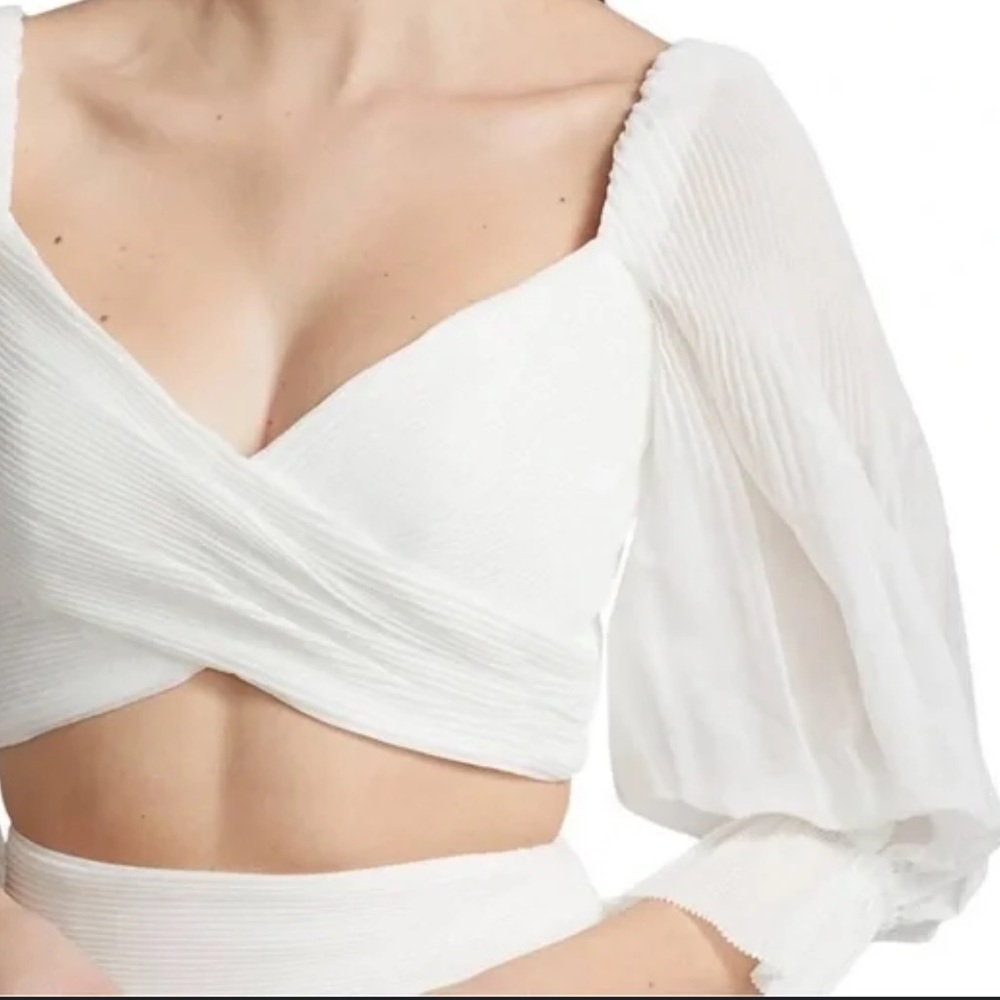 Zimmermann Wild Botanica Pleated Bodice Blouse